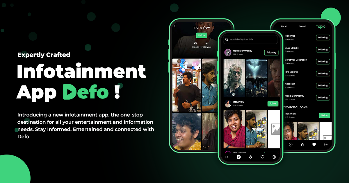 Defo – Infotainment videos app